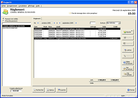 Gestion de la facturation et des rglements